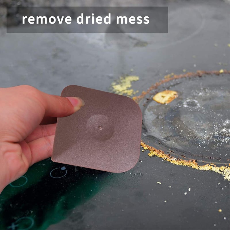 Herda Pan Scraper Dish Scraper Tool Set, 5 Pack Plastic Pan Scraper Pot Scraper Food Scraper Nylon Non-Scratch Scraper, Polycarbonat Skillet Scraper Cleaner for Cleaning Grease Burnt Food, Kitchen Scraper - Image 3